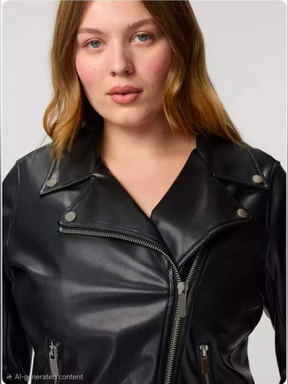 Torrid Satin Lined Black Faux Leather Asymmetric Zipper Moto Jacket Size 2X NWT - Picture 7 of 16